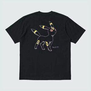 UNIQLO X POKEMON Black Umbreon UT Pikachu T shirt JAPAN Sz xL limited 2025 USA L